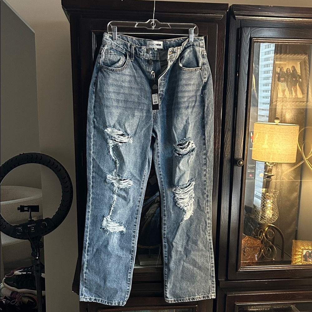 Distressed Blue Jeans for Women